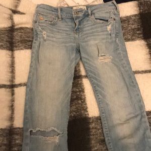 Abercrombie and Fitch grips light wash jeans